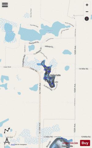 McCoy Lake depth contour Map - i-Boating App - Streets