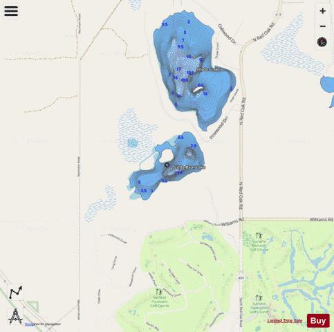 Little Bear Lake depth contour Map - i-Boating App - Streets