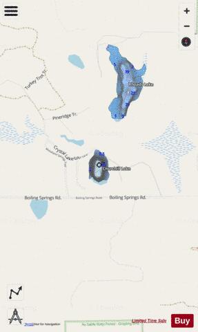 Churchill Lake depth contour Map - i-Boating App - Streets