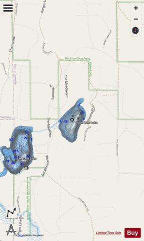 Town Line Lake depth contour Map - i-Boating App - Streets