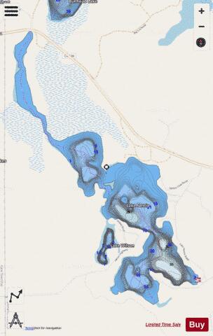 Nettie, Lake depth contour Map - i-Boating App - Streets
