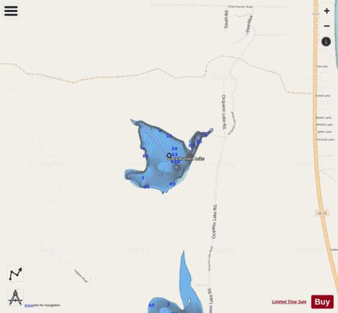 Black Mallard Lake depth contour Map - i-Boating App - Streets