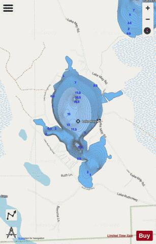 May, Lake depth contour Map - i-Boating App - Streets