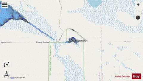 Crescent Lake depth contour Map - i-Boating App - Streets