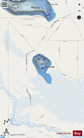 Beaton Lake depth contour Map - i-Boating App - Streets
