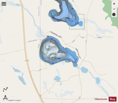 Steuben Lake depth contour Map - i-Boating App - Streets