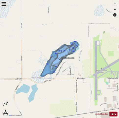 Minnewaukan Lake depth contour Map - i-Boating App - Streets