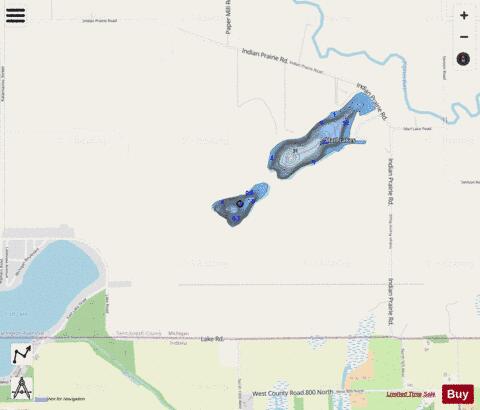 Little Marl Lake depth contour Map - i-Boating App - Streets