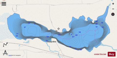 Worm Lake depth contour Map - i-Boating App - Streets