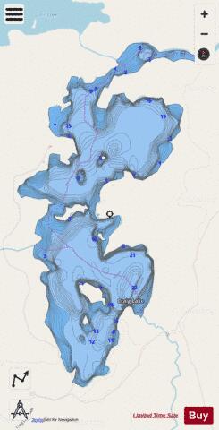 Craig Lake depth contour Map - i-Boating App - Streets