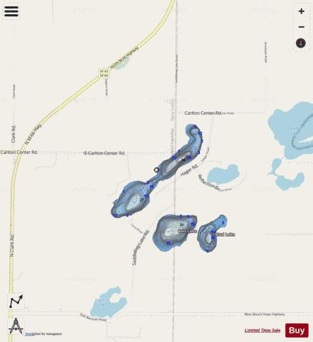 Saddlebag Lake depth contour Map - i-Boating App - Streets