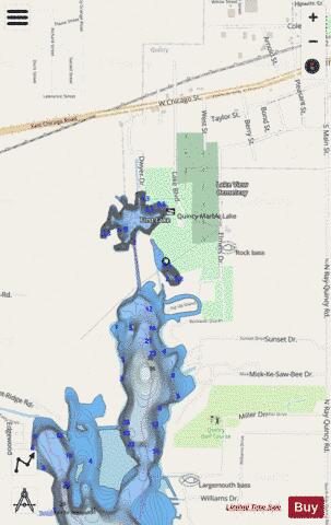 First Lake depth contour Map - i-Boating App - Streets