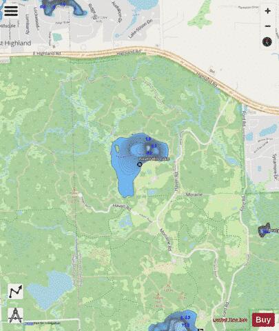 Haven Hill Lake depth contour Map - i-Boating App - Streets