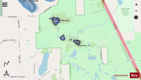 Holdridge Lakes depth contour Map - i-Boating App - Streets