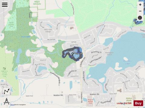 Mill Lake depth contour Map - i-Boating App - Streets