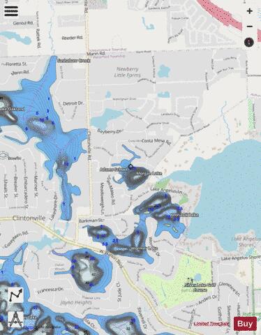 Morgan Lake depth contour Map - i-Boating App - Streets
