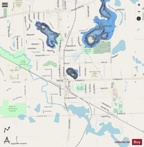 Simonson Lake depth contour Map - i-Boating App - Streets