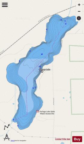 Portage depth contour Map - i-Boating App - Streets