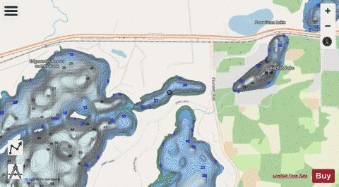 Cedar(N.E. Arm) depth contour Map - i-Boating App - Streets