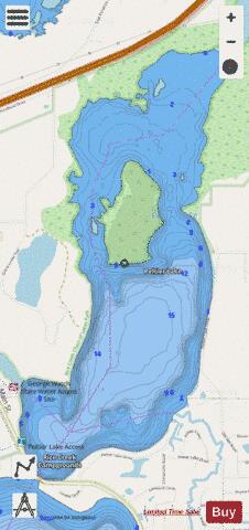 Peltier depth contour Map - i-Boating App - Streets