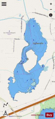 Rondeau depth contour Map - i-Boating App - Streets