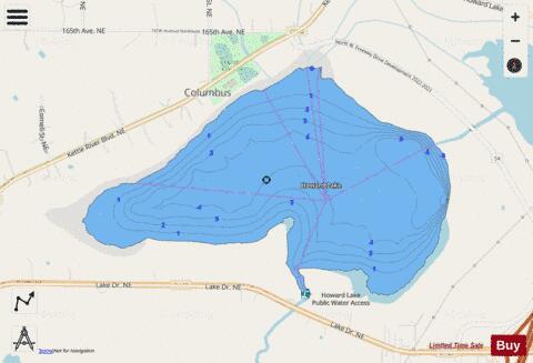 Howard depth contour Map - i-Boating App - Streets