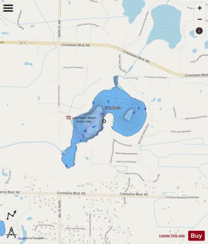 Netta depth contour Map - i-Boating App - Streets