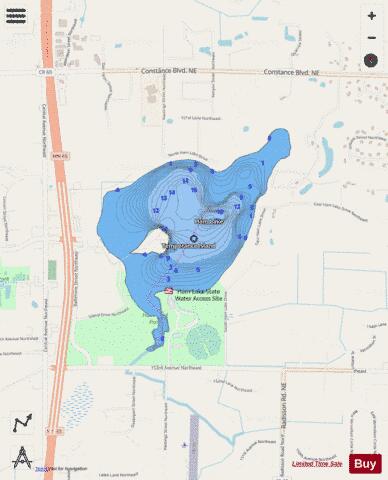 Ham depth contour Map - i-Boating App - Streets