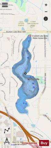 Crooked depth contour Map - i-Boating App - Streets