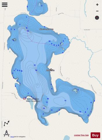 Rock depth contour Map - i-Boating App - Streets