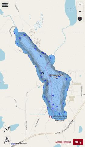 Little Sugar Bush depth contour Map - i-Boating App - Streets