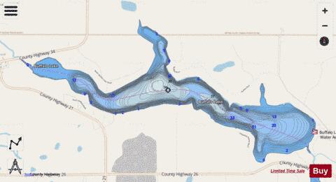 Buffalo depth contour Map - i-Boating App - Streets