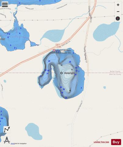 Sauer depth contour Map - i-Boating App - Streets