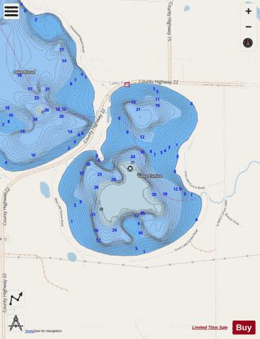 Eunice depth contour Map - i-Boating App - Streets
