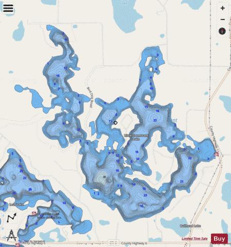Little Cormorant depth contour Map - i-Boating App - Streets