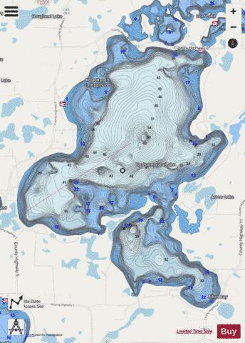 Big Cormorant depth contour Map - i-Boating App - Streets