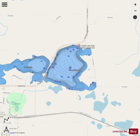 East LaBelle depth contour Map - i-Boating App - Streets