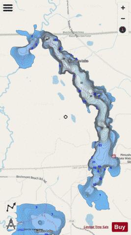 Pimushe depth contour Map - i-Boating App - Streets