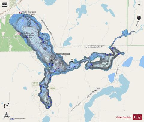 Turtle River depth contour Map - i-Boating App - Streets