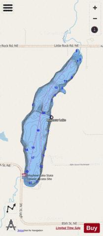Mayhew depth contour Map - i-Boating App - Streets