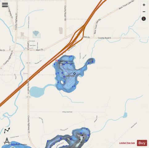 Bear depth contour Map - i-Boating App - Streets