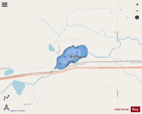 Woodbury depth contour Map - i-Boating App - Streets