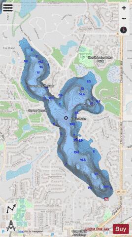 Lotus depth contour Map - i-Boating App - Streets