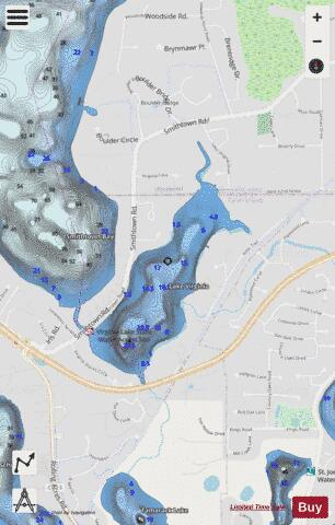 Virginia depth contour Map - i-Boating App - Streets