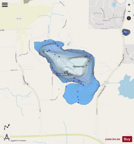 Piersons depth contour Map - i-Boating App - Streets