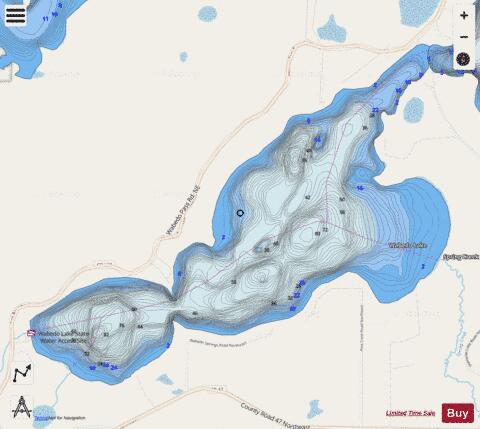 Wabedo (South West Bay) depth contour Map - i-Boating App - Streets