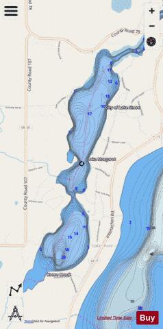 Margaret depth contour Map - i-Boating App - Streets
