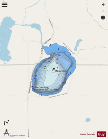 Pillager depth contour Map - i-Boating App - Streets