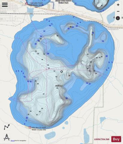 Pike Bay depth contour Map - i-Boating App - Streets