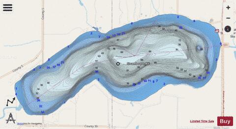 Steamboat depth contour Map - i-Boating App - Streets